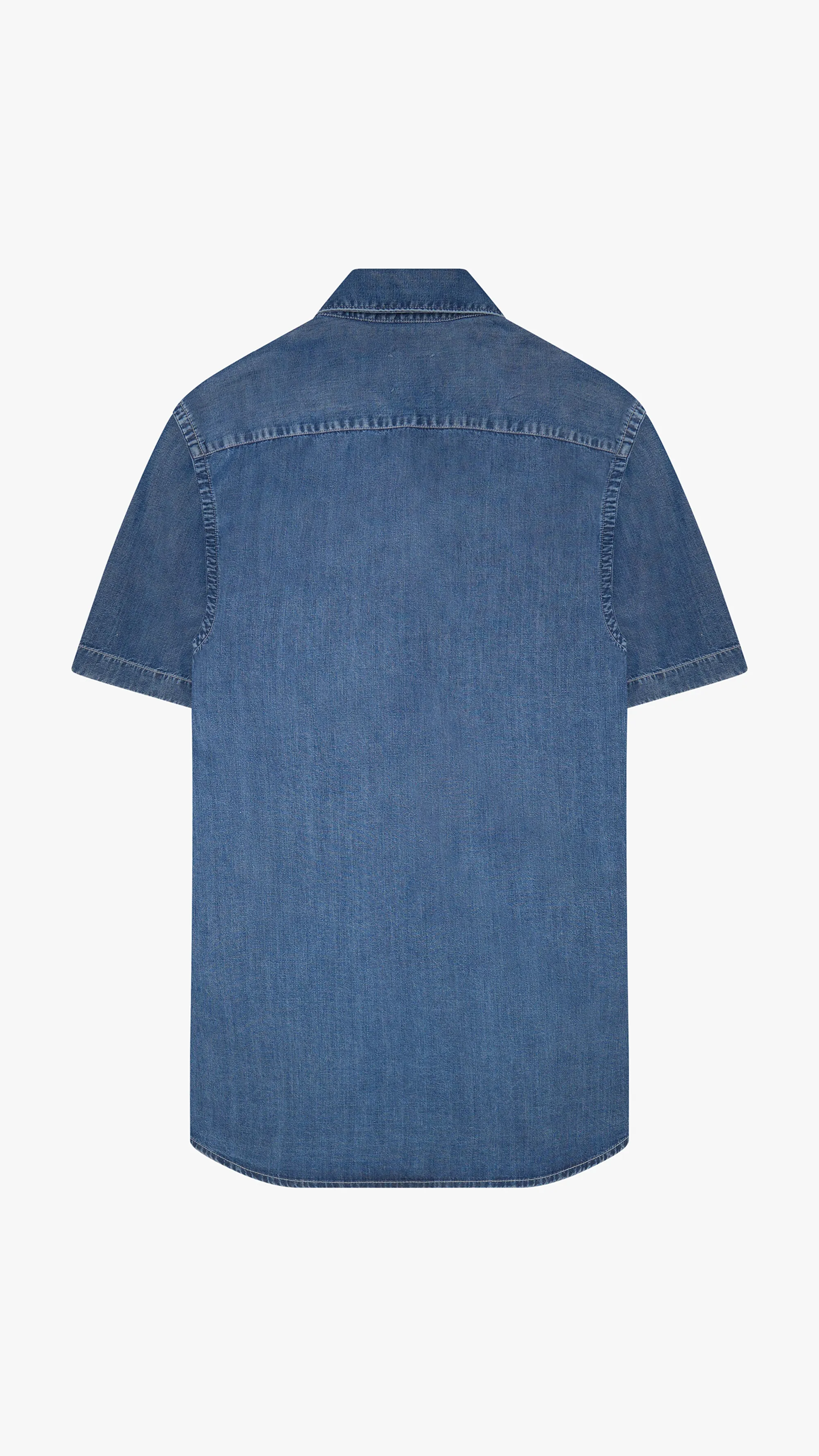 Short Sleeve Tencel Jeans Shirt